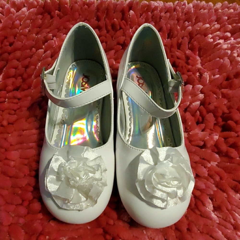 Girls White Dress Shoes Sz 12